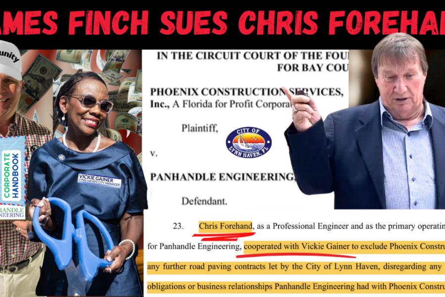 Found NOT GUILTY of bribery, James Finch sues Lynn Haven City Engineer Chris Forehand